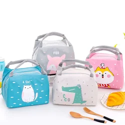 Cartoon Cute Lunch Box Bag for Women Animal Pattern Insulated Food Cooler Bag Piknik Podróż Wygodne torby na lunch dla dzieci Mężczyźni