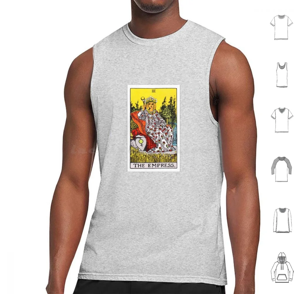 The Empress Tarot Card Tank Tops Print Cotton The Empress Rider Waite Tarot Tarot Tarot The Empress Tarot Witch Hex