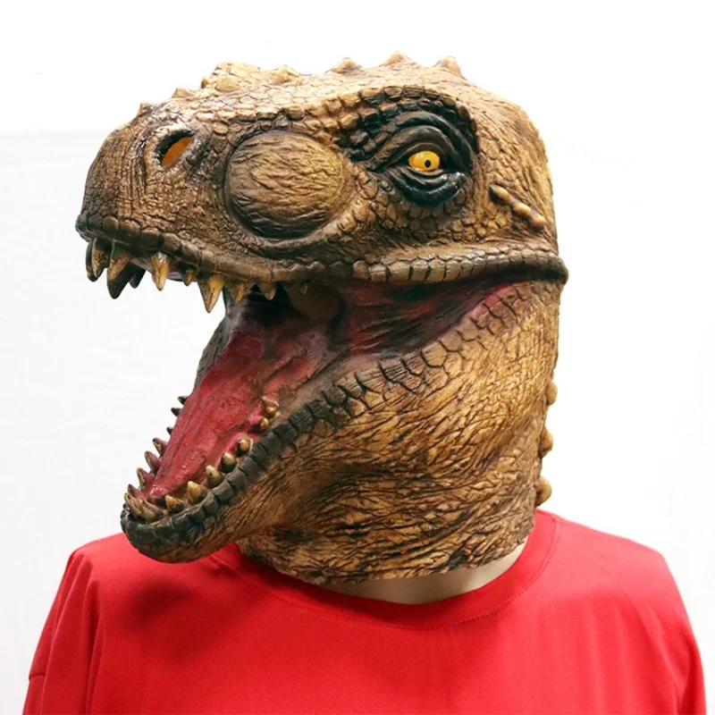 

Halloween dinosaur masks, Jurassic World raptor dinosaur masks, latex animal head decorations, role-playing and party props
