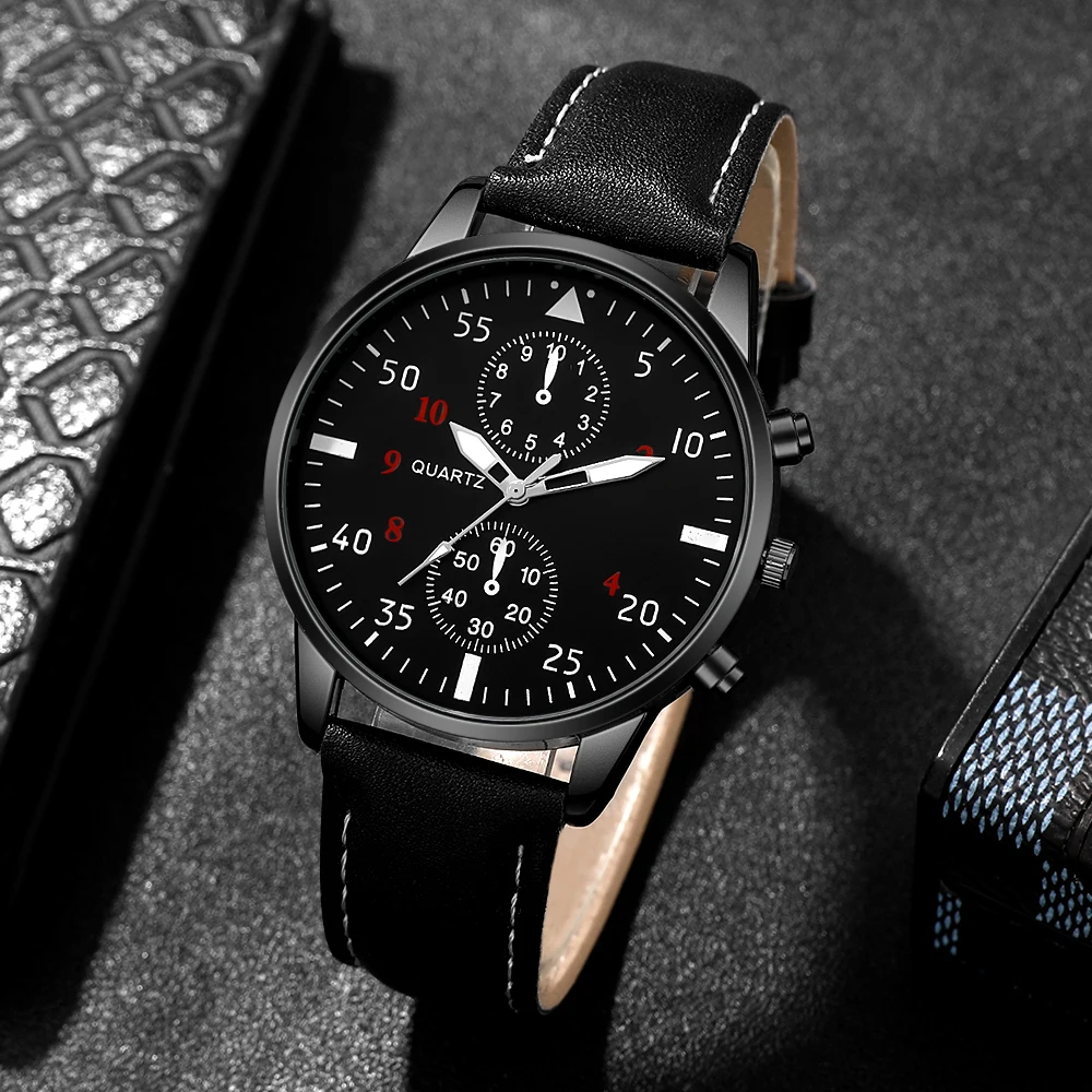 4Pc Men's New Quartz Watch, Practical And Versatile, The Best Choice For Giving Gifts To Fathers And Boyfriends (No Box Given)