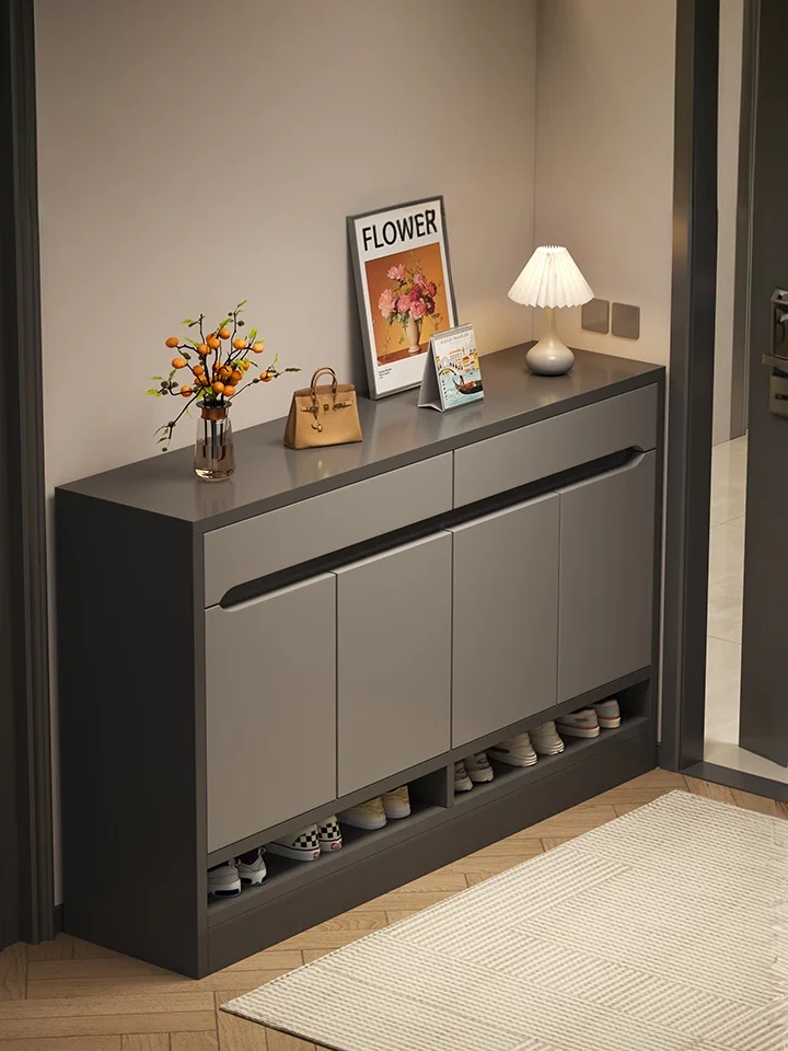 

Shoe Cabinet Door 2025 New Light Luxury Storage Porch Storage Cabinet Integrated Against The Wall Corridor Storage Sho