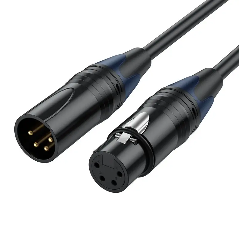 XLR 4Pin 4-Core Male to Female Power Cord For Video Broadcast Cameras, Monitors, Recorders, Mixers 0.5M 1.8M 3M 5M 10M