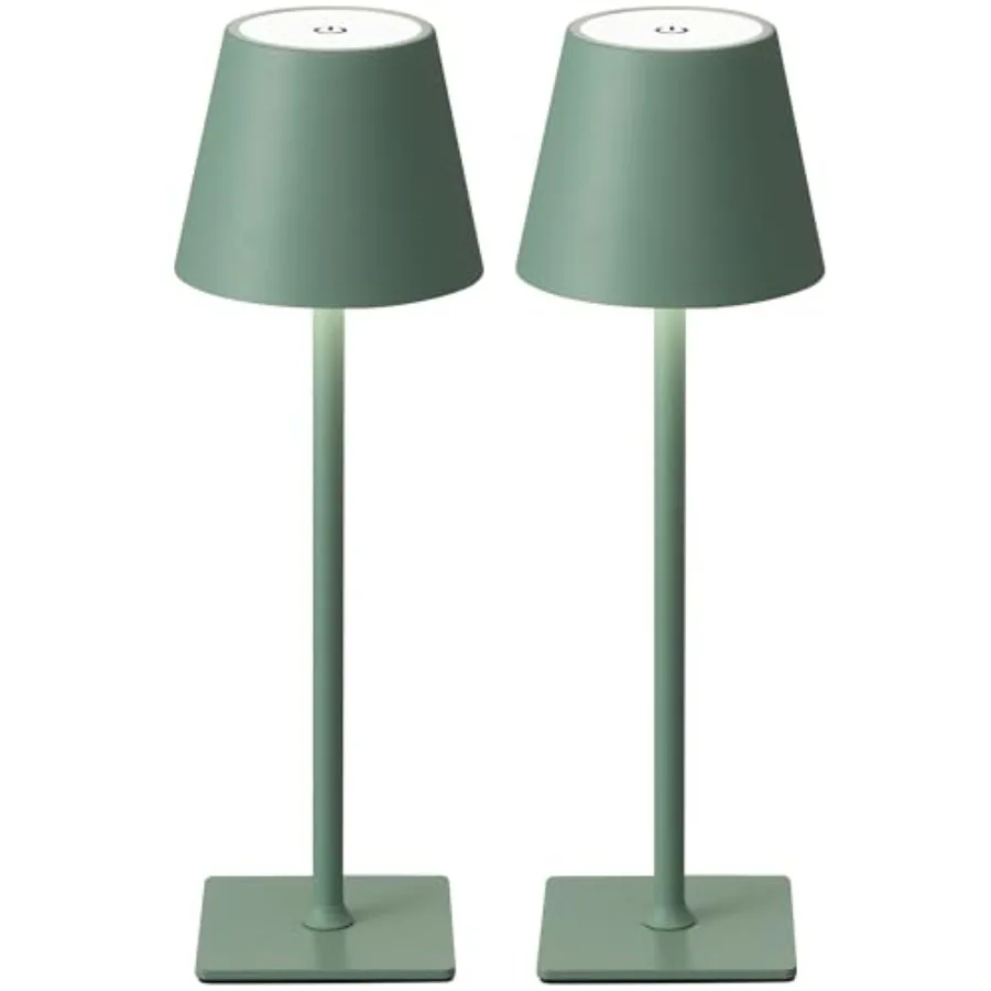 

2 Pack Cordless Table Lamp, Portable LED Desk Lamp, 4000mAh Battery Operated, 3 Color Stepless Dimming Up, for Restaurant/Bedro