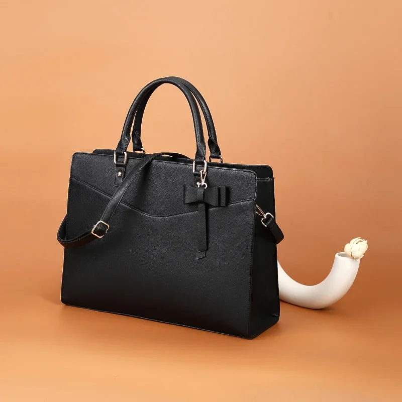 Lightweight Laptop Bag/Business Leather Bag Briefcase Shoulder Case for MacBook Air Pro PC Notebook Storage Bag Large Capacity