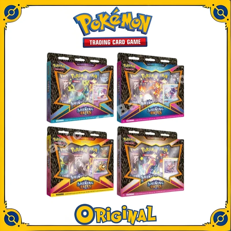 

Genuine Original Pokemon PTCG Card U.S. Edition English SS4.5 Crazy Party Pin Card Badge Box Shining Fates