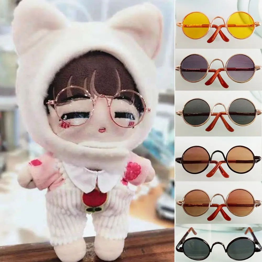 6.5cm Fashion Plush Doll Glasses For 10cm/15cm Doll Cute Heart Frame Eyeglasses For 1/3 1/4 BJD Dolls Glasses DIY Doll Accessory