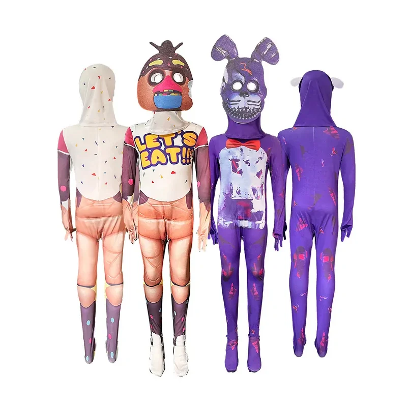 

Новинка 2025 года, ужасный костюм на Хэллоуин для детей, комбинезон Fnaf Scp, косплей, Bonnie Nightmare Bear, аниме, Рождественский Gi ☆ wrl ☆
