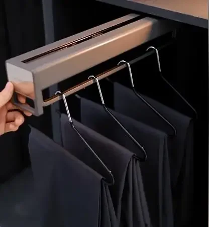 Wardrobe top storage pants rack Wardrobe pull hanger