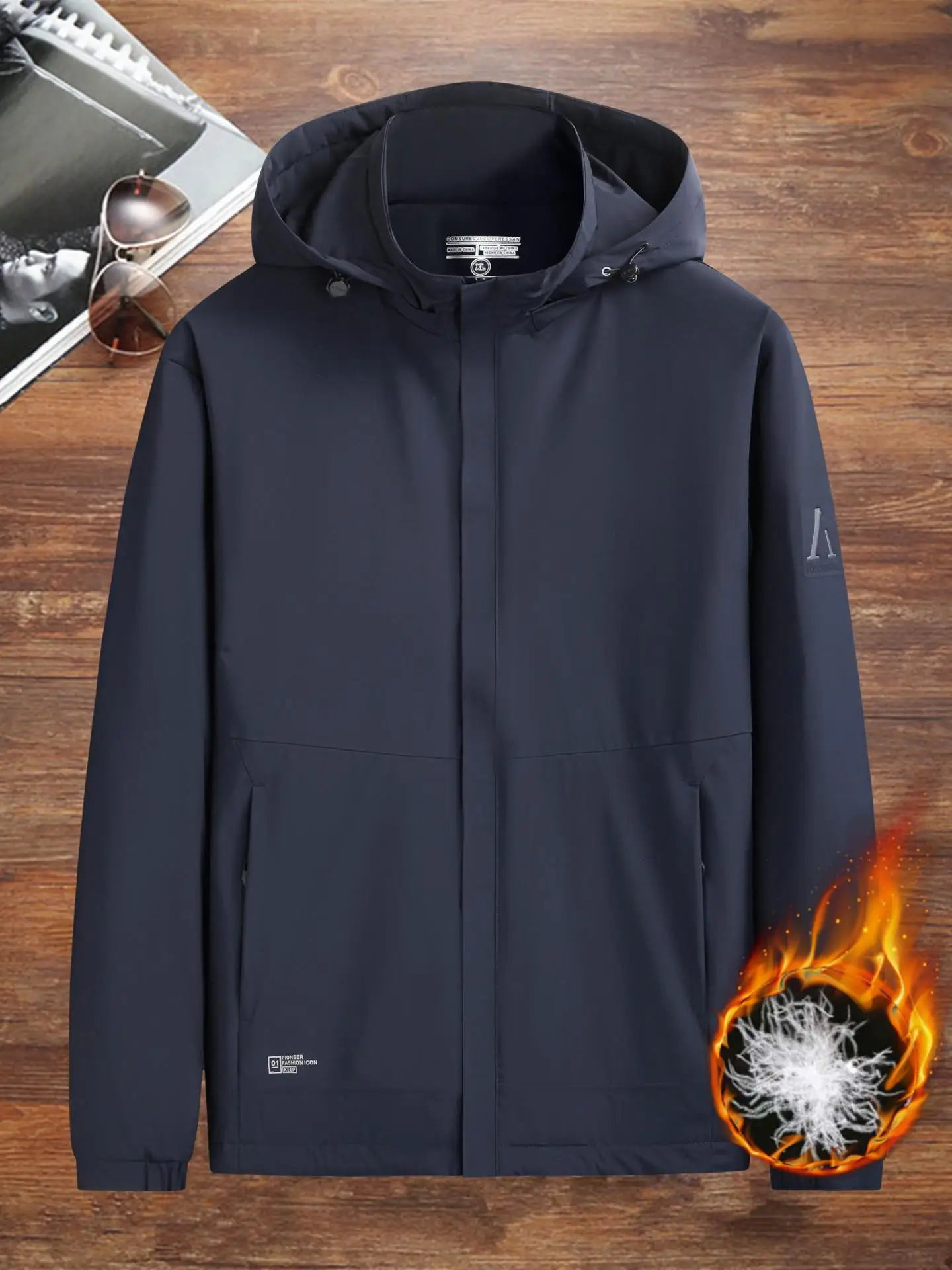 

Легкая утепленная мужская куртка-парка для активного отдыха с капюшоном, больших размеров, из теплого нейлона, с наполнителем из пуха