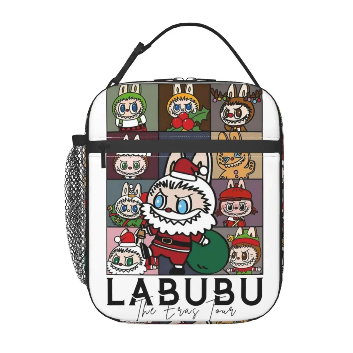 Labubu Cute Christmas Santa Pop Mart Popmart Thermal Insulated Lunch Bags for School Portable Bento Box Thermal Lunch Boxes