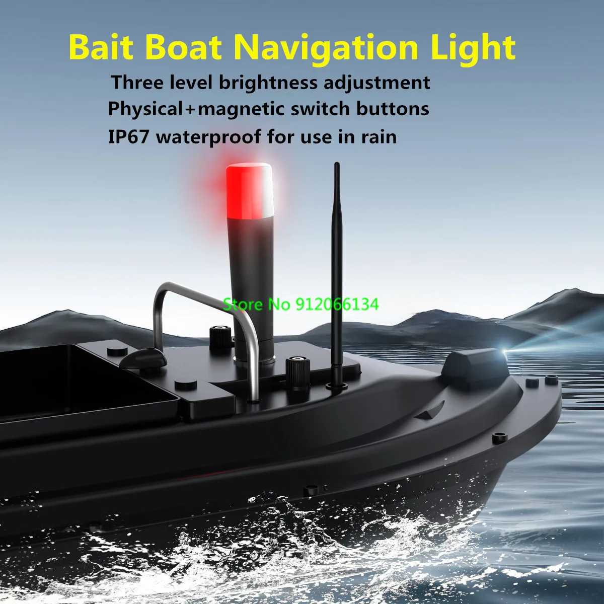 Piezas de repuesto para barco de cebo de pesca, luces LED de navegación nocturna de alto brillo, V050, V18, V020, V900, C18, D18, D16, etc.