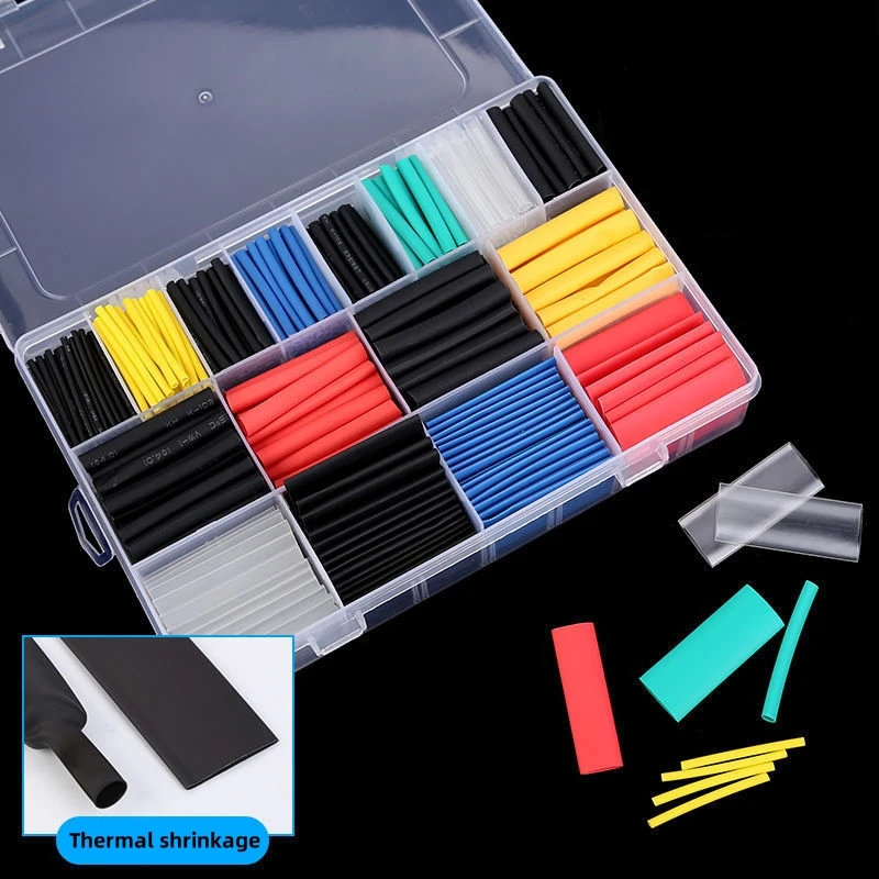 127-580 قطعة أنابيب الانكماش الحراري أنبوب مقاوم للحرارة مجموعة تغليف الانكماش الحراري سلك توصيل كهربائي كابل التغطيه العازل