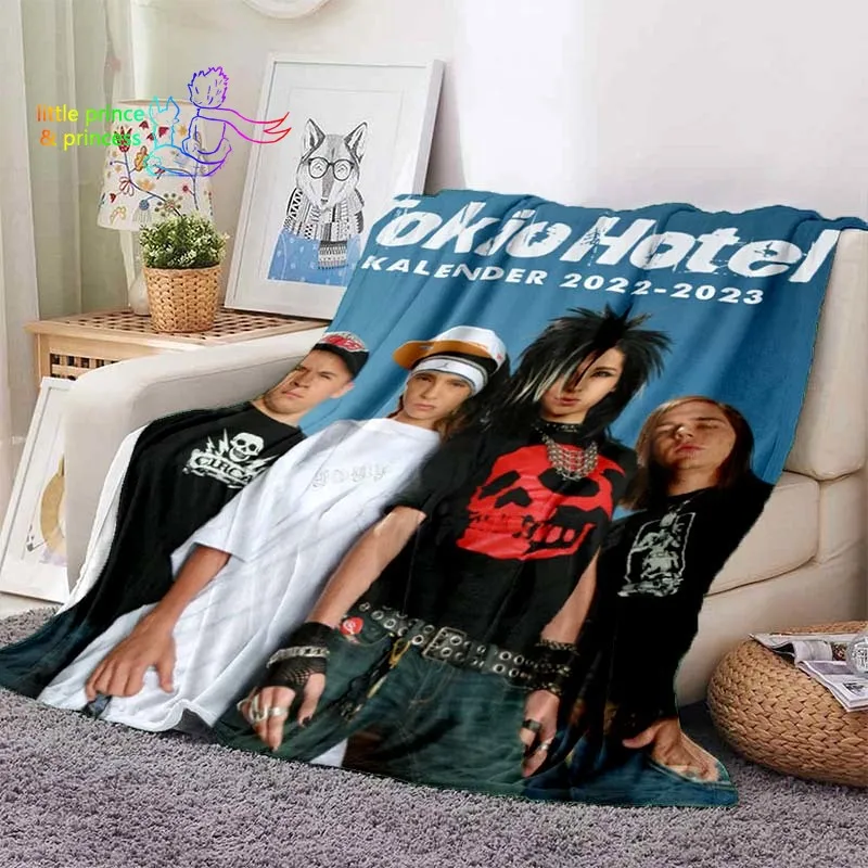 Tokio Hotel Rock Band Printing Blanket Warm Soft Lightweight Living Room Sofa Bed Adult Kids Blanket