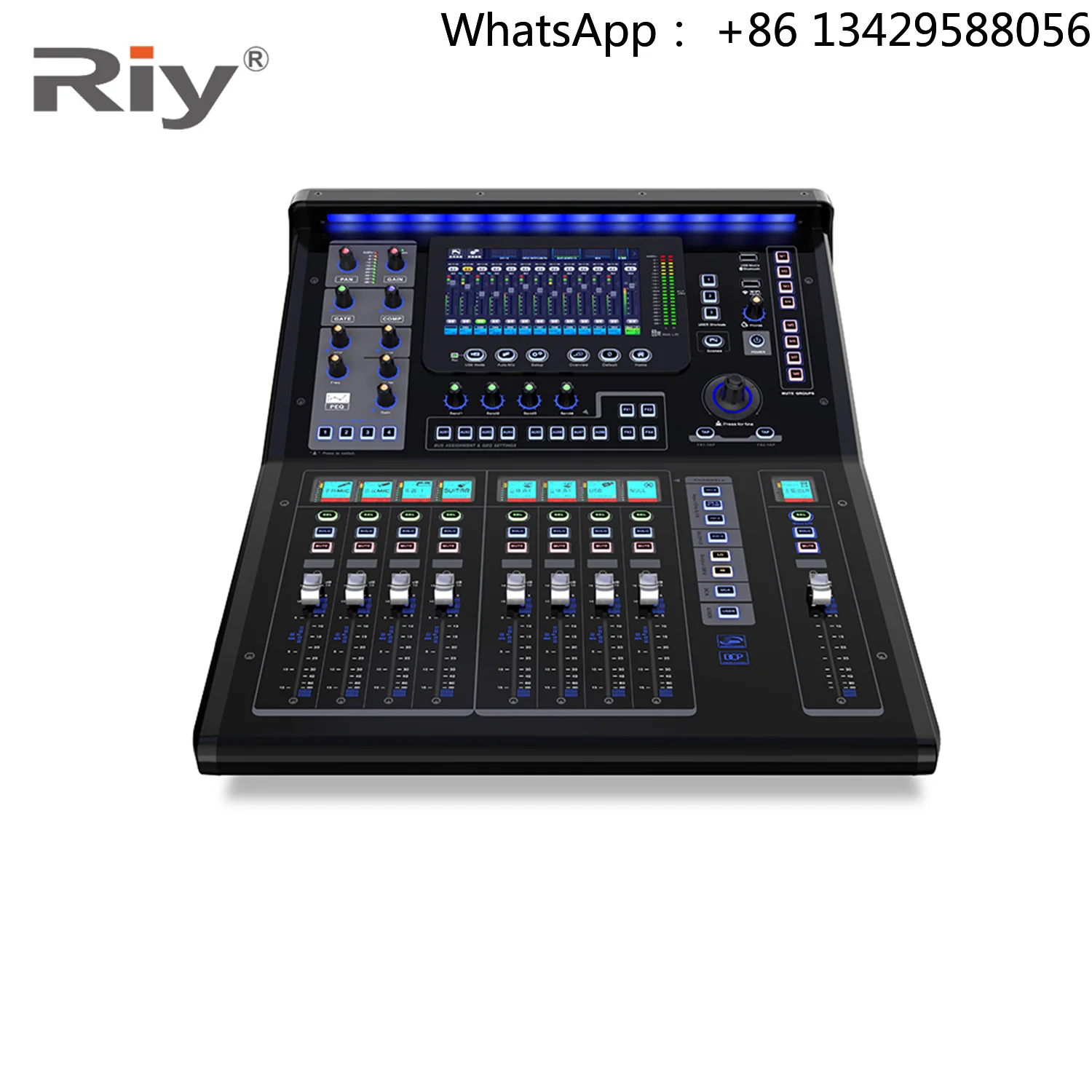 TQ18 Hot Selling 18-Line  Digital Mixing Console 8 AUX Outputs USB Input PA Sound System DJ Professional Audio Video Lighting