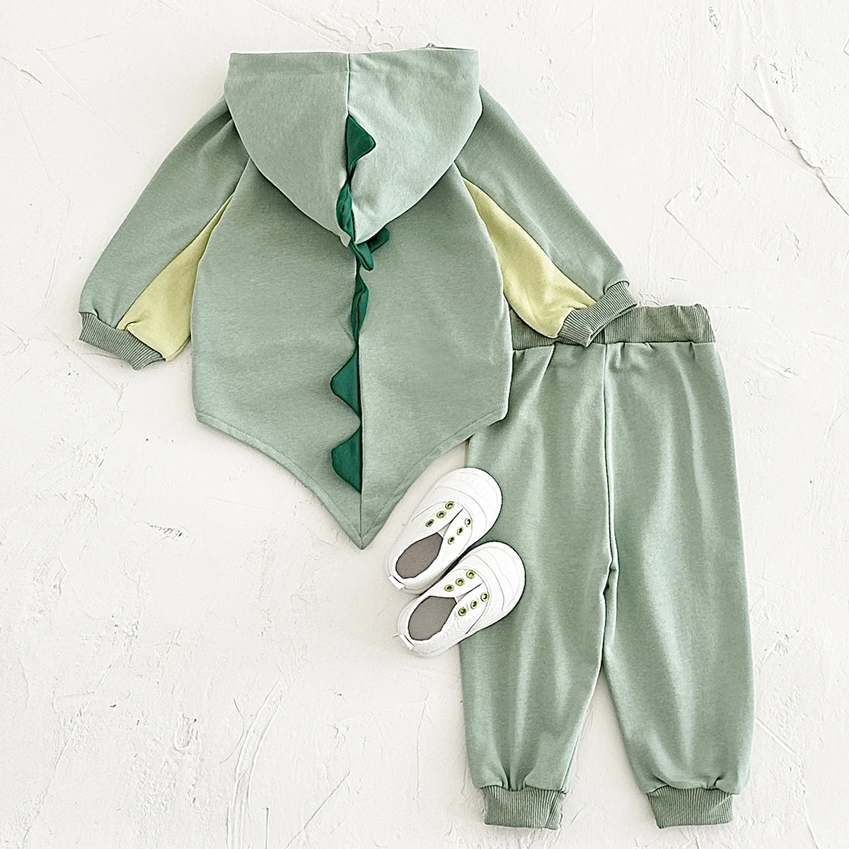 2024 Newborn Baby Little Dinosaur Clothes Sets New Autumn Cartoon Triangle Tail Hoodie Pants Infant Toddler 0-3Y Baby Boys Girls