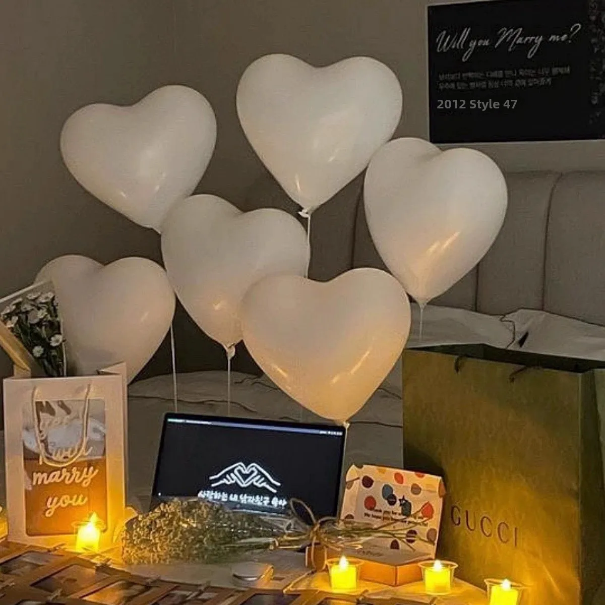 الكورية Sle Ins بالون حامل منضدية الديكور عرض القلب aped حامل مشهد عيد ميلاد عمود الزخرفية بالون اللاتكس