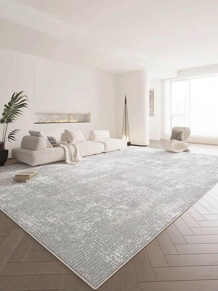 Minimalist Beige Carpet Cream Style Luxurious Decorative Living Room Carpets Comfortable Easy Care Rugs Non-Slip Bedroom Rug 양탄자