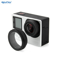 QIUNIU UV Filter Lens for GoPro Hero 4 3+ 3 Camera Protector Optical Glass UV Lens Protective Cover For Go Pro 4 3+ Accessories