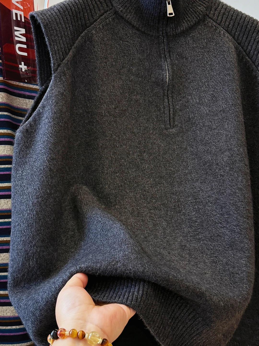 

Extra Large 300 Pou Korean Aosphere f High Collar Knitted Vest Men Women Autumn Svel Sweater Vest 2