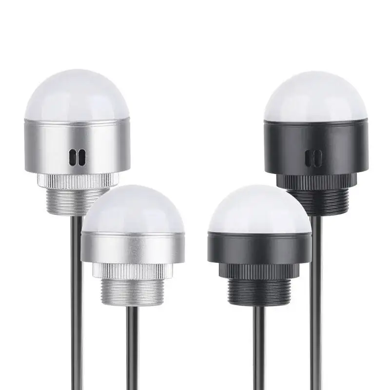 30/50/70mm Hemispherical Circular Three-color Alarm Indicator LED Metal Waterproof Buzzer 24V Machine Tool Signal Light