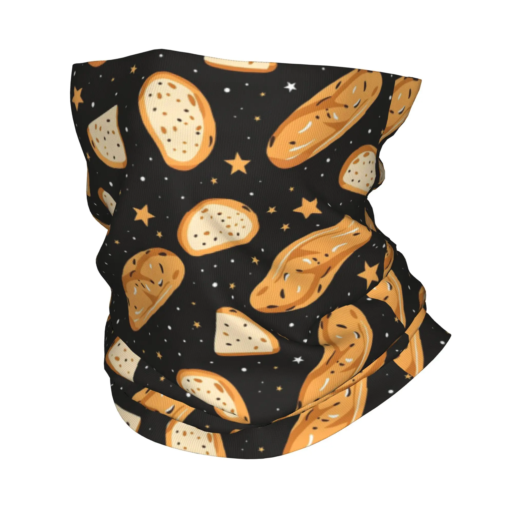 

Sourdough Bread Seamless Pattern Bandana Neck Gaiter Printed Mask Scarf Multifunction Headband Running For Men Women Adult