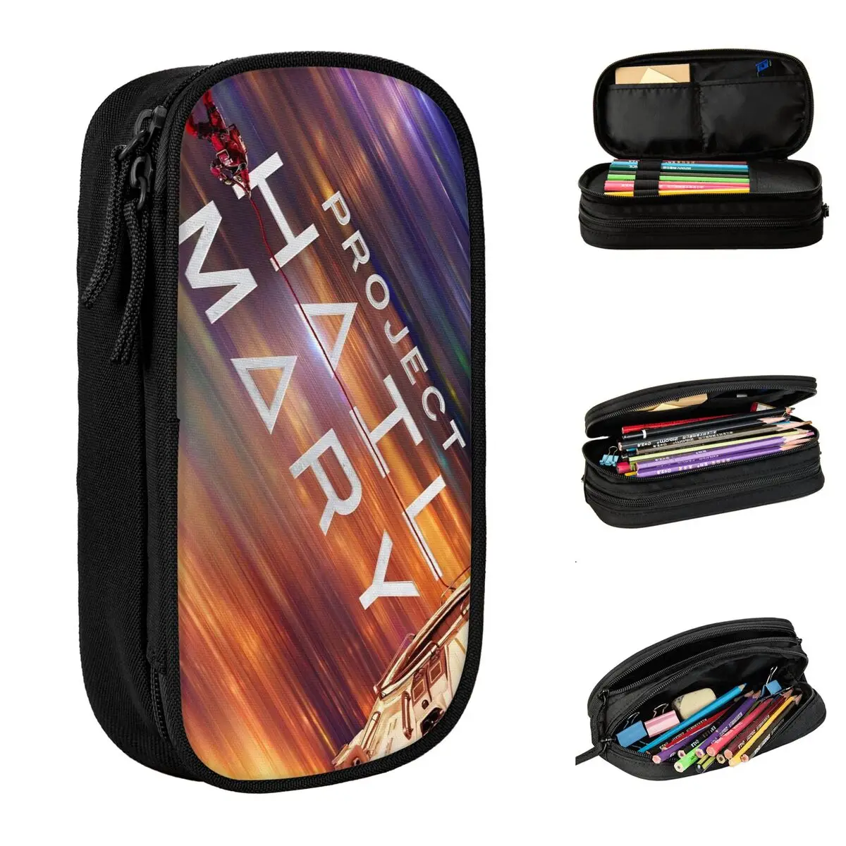

Project Hail Mary Amaze Pencil Cases Creative Pen Holder Bag Girls Boys Large Storage School Supplies Gift Pencilcases