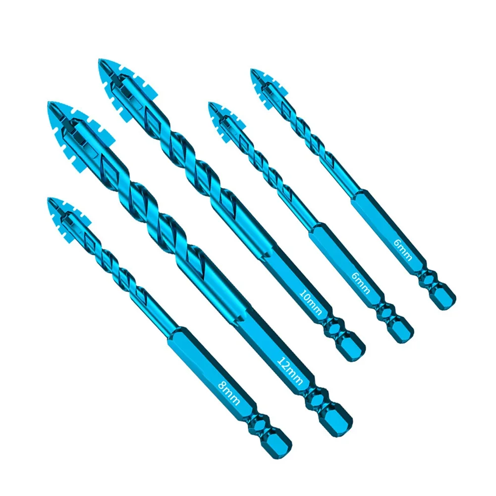 

5PCS 6/6/8/10/12mm Drill Bits Carbide Drilling For Wall Glass Wood Metal Tiles Hand Tools Tool Accessories Professional Tools