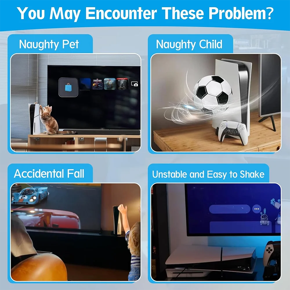 حامل أفقي لجهاز PS5 Slim / Pro حامل قاعدة أكريليك شفاف حامل تخزين لملحقات ألعاب PS5 Slim