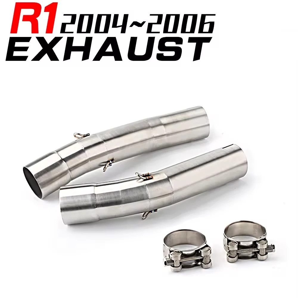 Universeller Slip-on-Motorrad-Auspuff-Mittelanschluss für Yamaha YZF-R1 2004 2005 2006 2007 2008 2009 2010 2011 2012 2013 2014