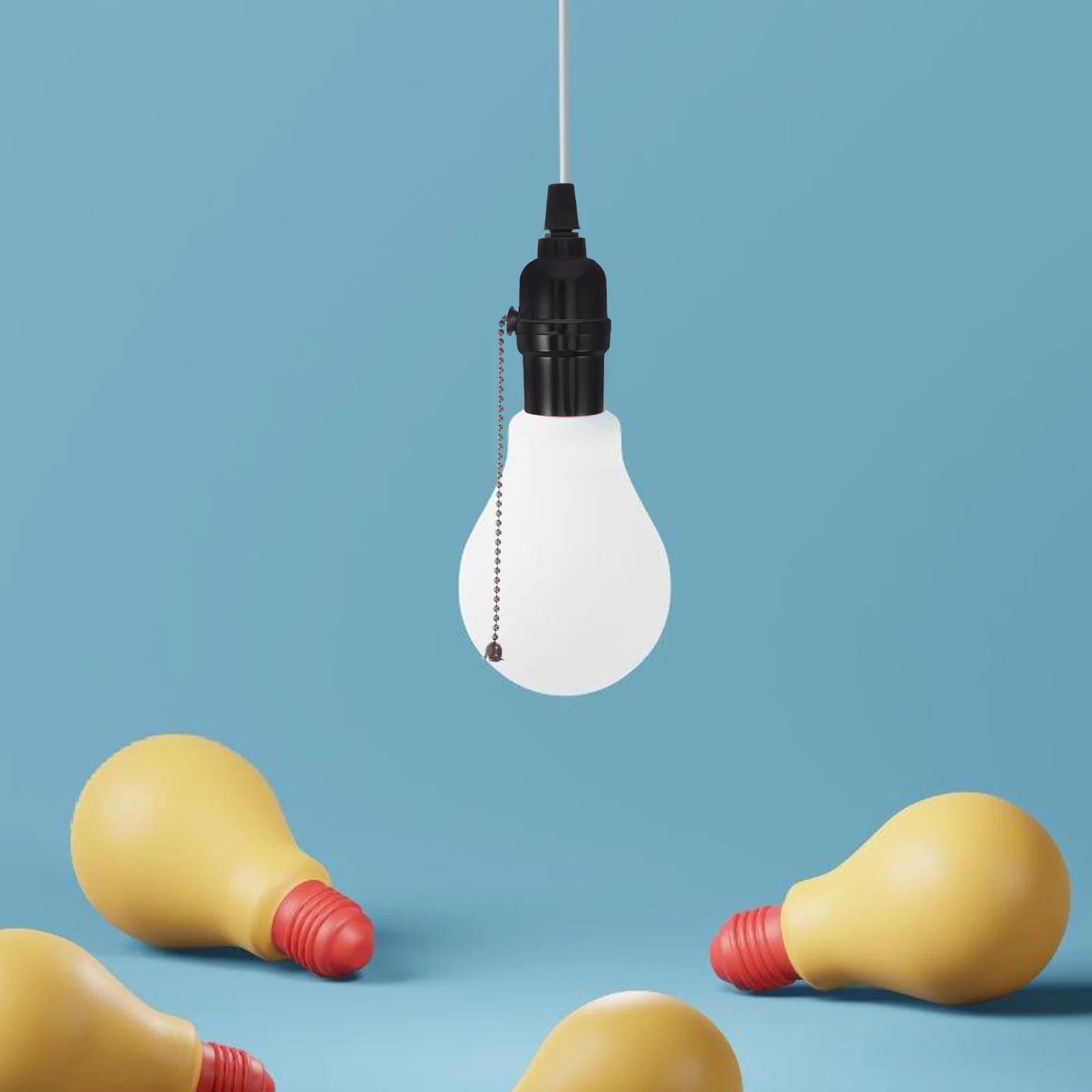 

Pull Chain Light Fixture Bakelite Lamp Holder E26 Base Ceiling Lamp Socket Pull Switch Lampholder Replacement Lighting Accessory