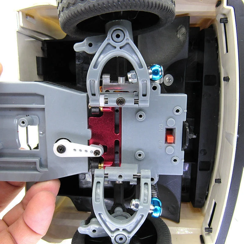 Práctico amortiguador delantero y trasero de metal con soporte fijo de montaje para accesorios de piezas de actualización de coche WPL D12 1/10 RC, 1