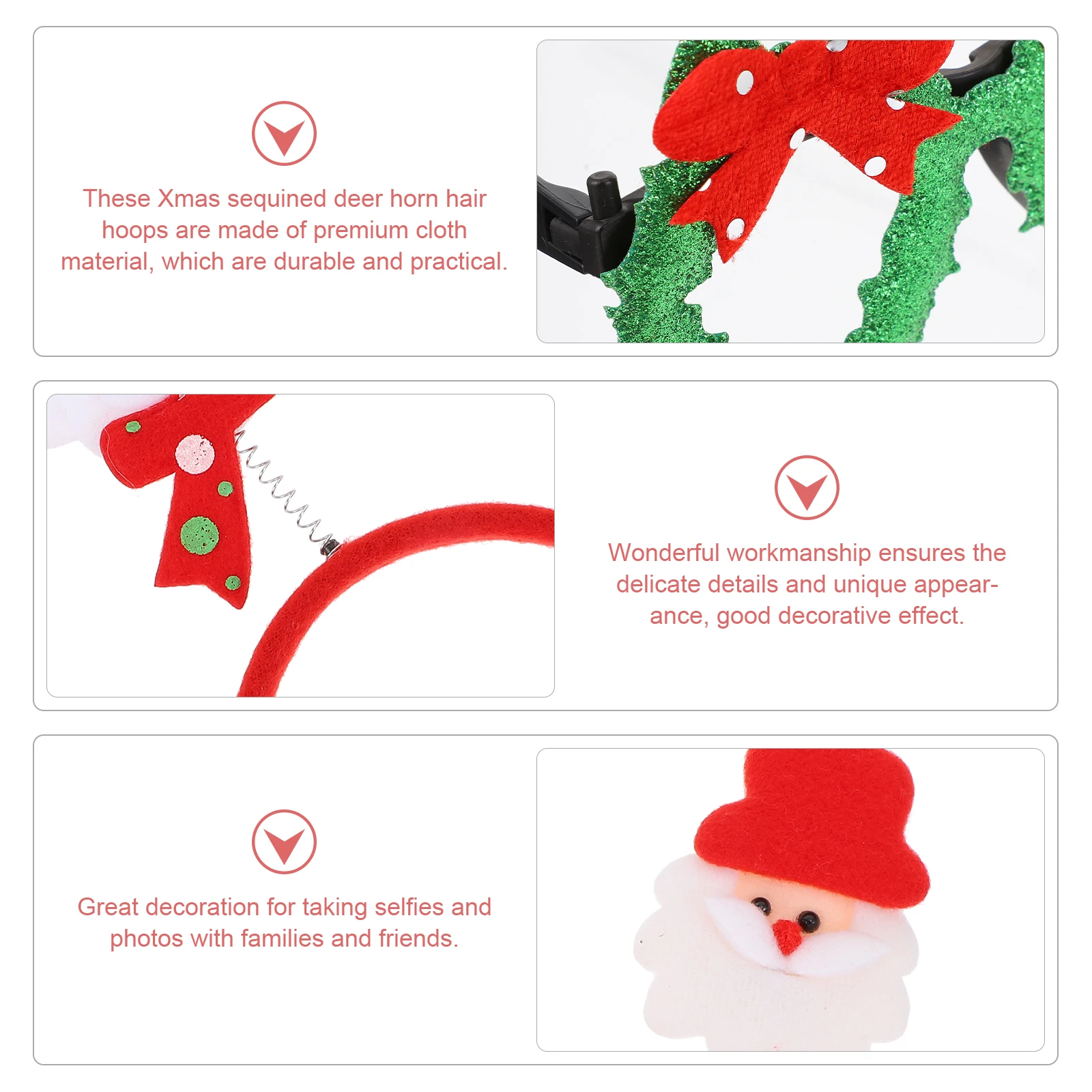 

Christmas Headband Glasses Stylish Xmas Frame s Party Decor Wedding Costume Non-woven Fabric Lovely Fake Eyeglasses