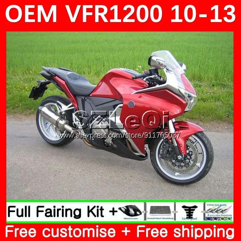 Injection For HONDA Crosstourer Stock Red VFR 1200 RR CC VFR1200RR 10 11 12 13 59No.41 VFR1200 RR 2010 2011 2012 2013 Fairing