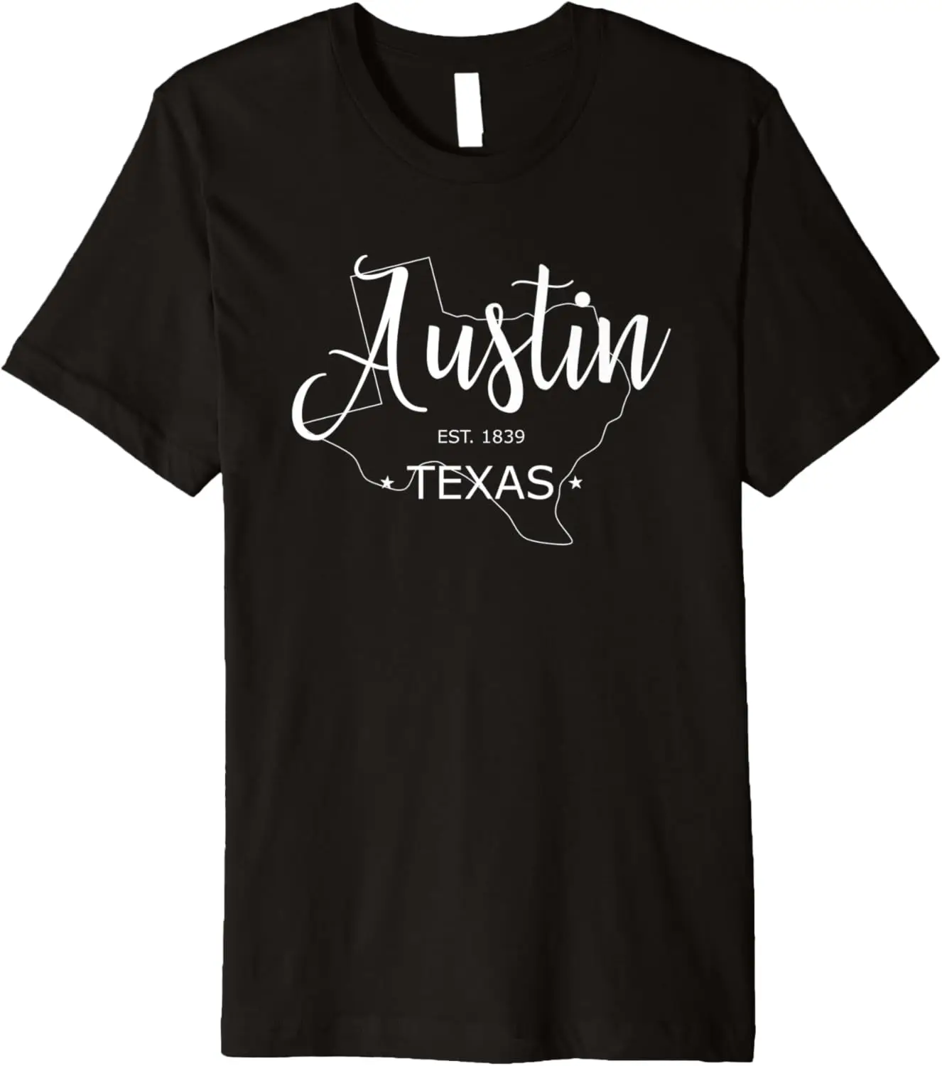 

Classic Austin Texas TX Shirt Est 1839 Texas State Map Tee Premium T-Shirt