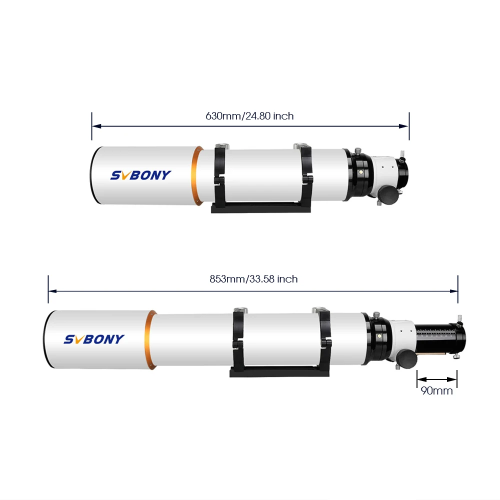 Svbony SV503 Astro Telescope 70/80/102ED Extra Low Dispersion Achromatic Refractor OTA For Exceptional Viewing Astrophotography