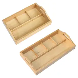 Small Montessori Wooden Tray Early Learning Toys Holder Sensory Sand Box