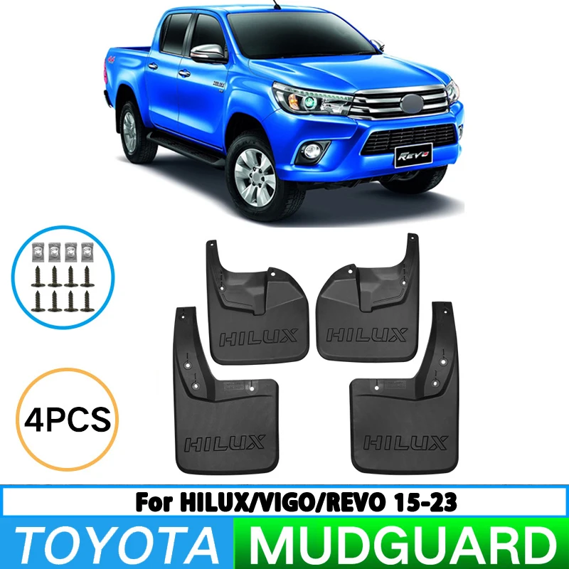 Para Toyota Hilux Hilux Vigo Revo 2015-2023 guardabarros de neumático de coche protector contra salpicaduras guardabarros de rueda delantera y trasera piezas de automóvil
