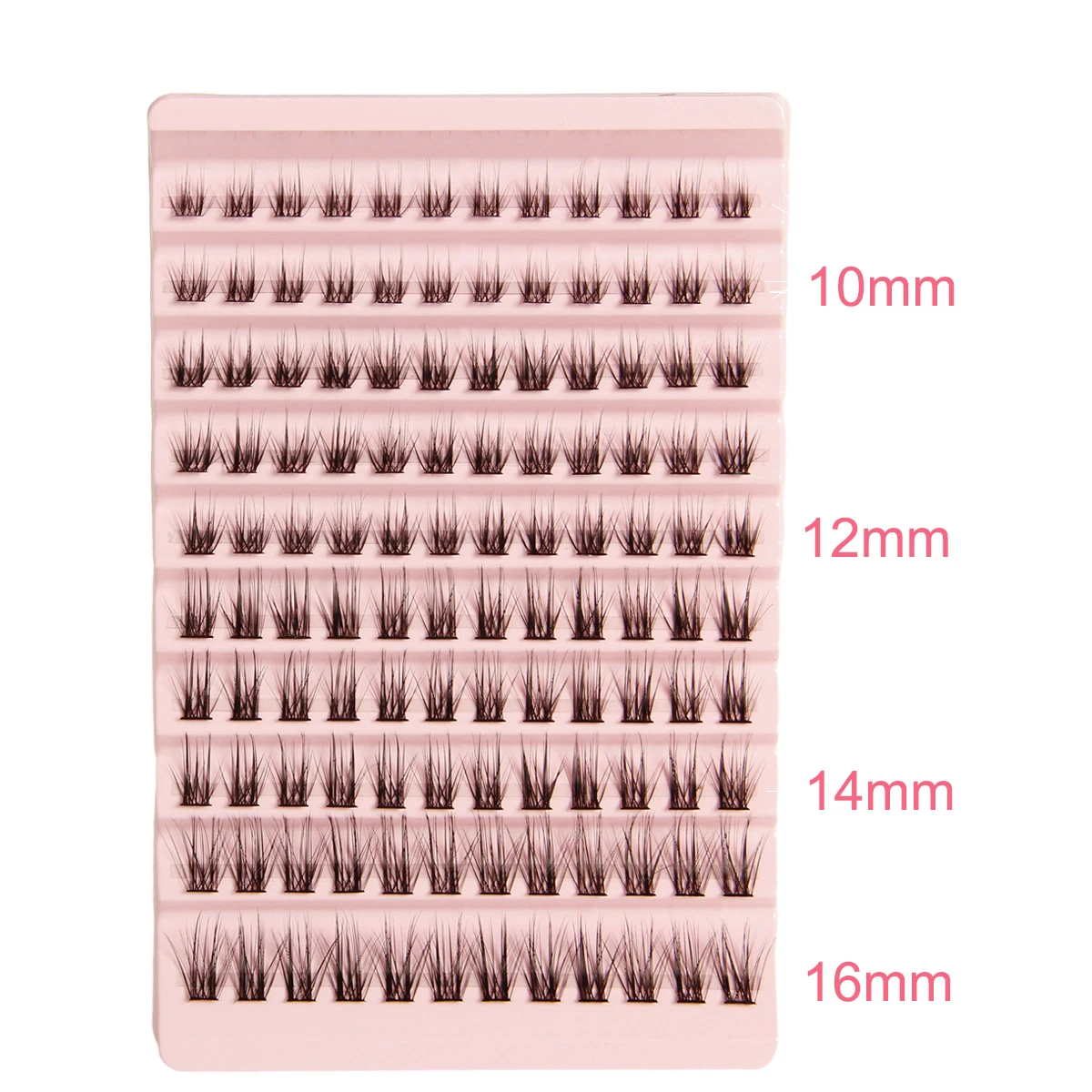 10 Rows Soft Cluster Wide Stem Individual Lashes C D dd Curl Fake Eyelashes Wholesale Natural Density Segmented Grafting Lashes