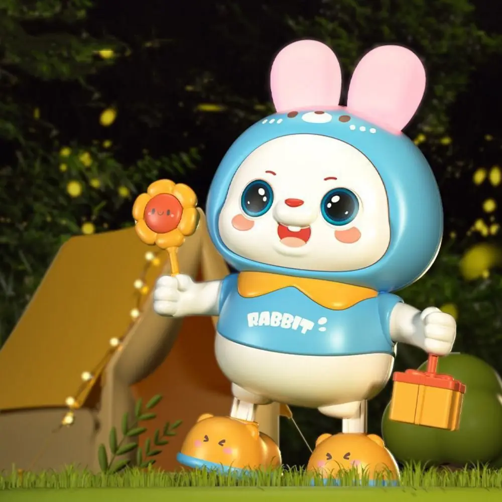 

Электронный интерактивный кролик-питомец со светом и звуком, танцующий, развивающий, мультяшный, забавный