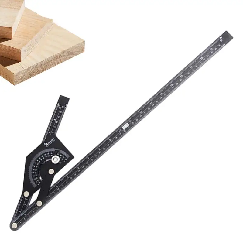 Multipurpose Aluminum Alloy Transferidor Alta Precisão Régua Ângulo Rustproof 0180 Graus Woodworking Medição