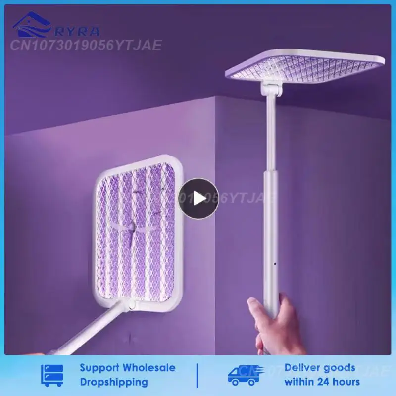 

Mosquito Fly Swatter Boxed Targeted Usb Charging Base Can Stand Summer Pest Control Products Folding Electric Mosquito Swatter