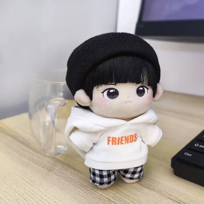 دمية قطنية 10 سم، لعبة قطيفة غير سمة، هوديي وانغ ييبو، ملابس أطفال، زخرفة دمية هدية عيد الميلاد