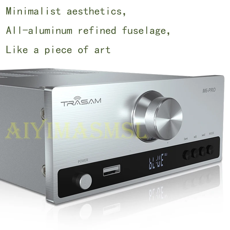 AIYIMA SMSL M6 TPA3250 2.0 Stereo 260W HiFi Amplifier Fiber Coaxial USB Bluetooth 5.0 Remote control Class D Digital  Player