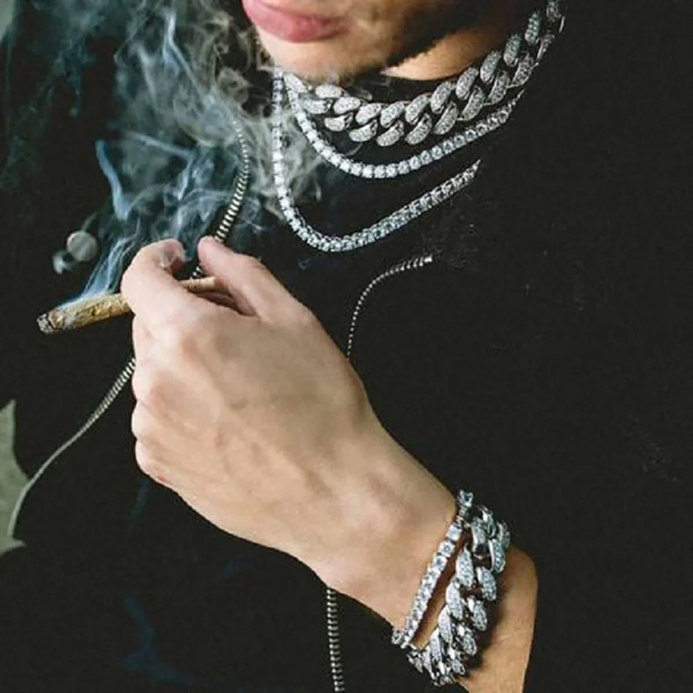 

Full Chain Necklace Chains Men Necklaces Mens Alloy Dad for Jewelry