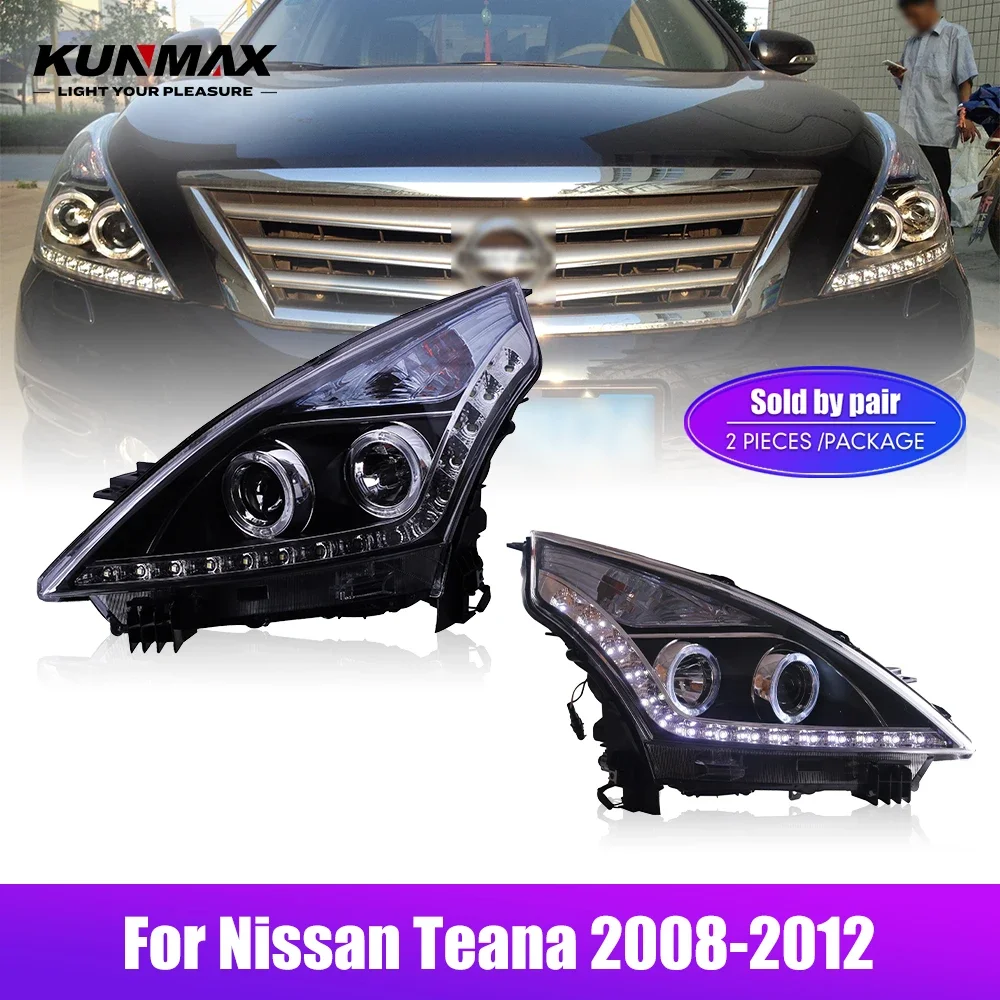 

Светодиодные автомобильные фары в сборе для Nissan Tiana 2008-2012, автомобильный Стайлинг, фара DRL, динамическая тюнинговая лампа, фары Plug and Play