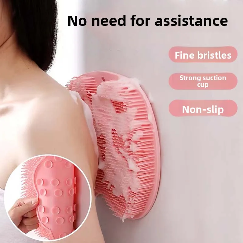 シリコン製女性用バスローブ、セルフクリーニング、強力な角質除去、背中用スクラバー、補助不要、強力な泥落とし