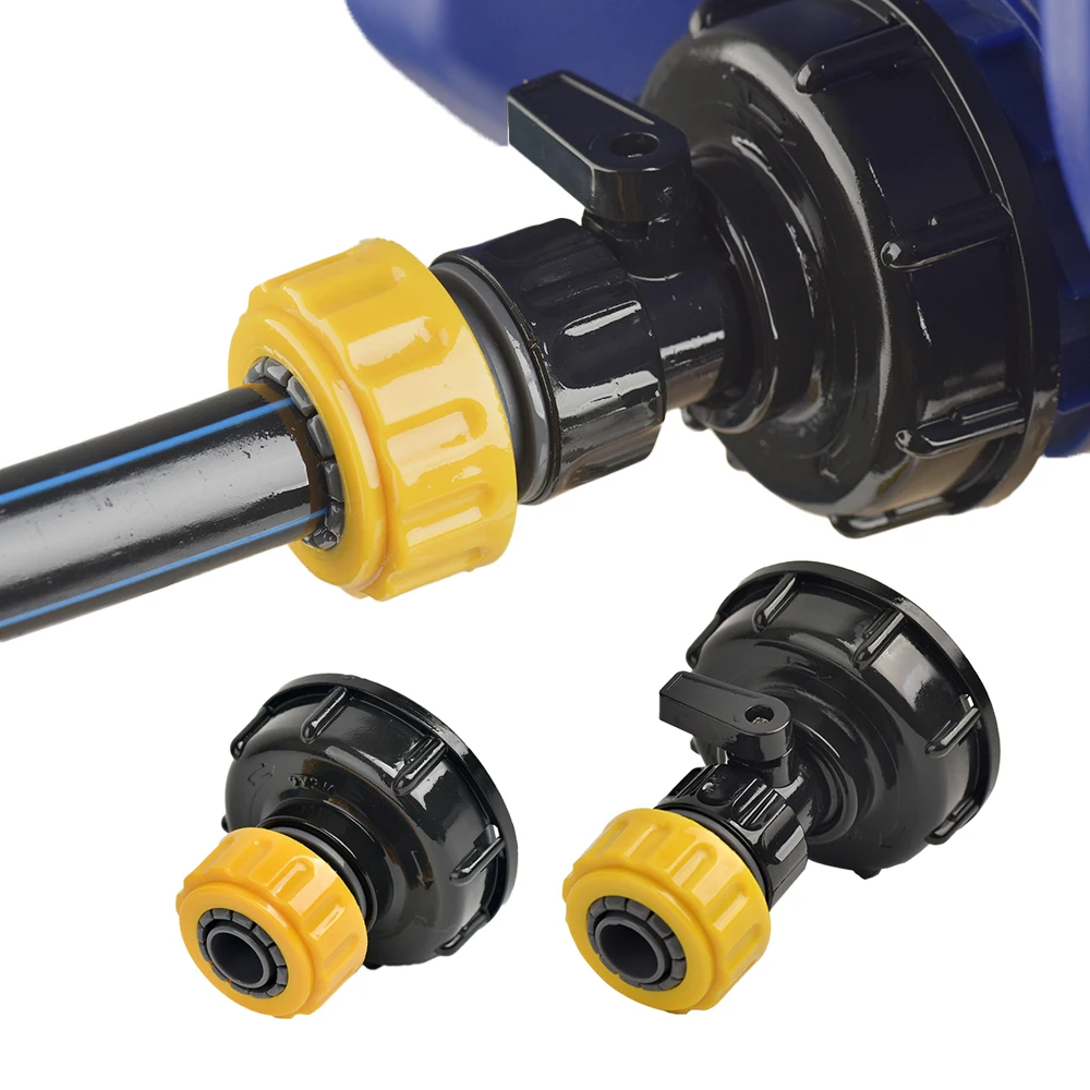 1000L IBC Su Deposu Adaptörü Ton Varil Bağlantı Parçaları, 1/2 3/4 inç Bahçe Hızlı Hortum Bağlantısı ile 1000 Litre IBC Tank Bağlantısı