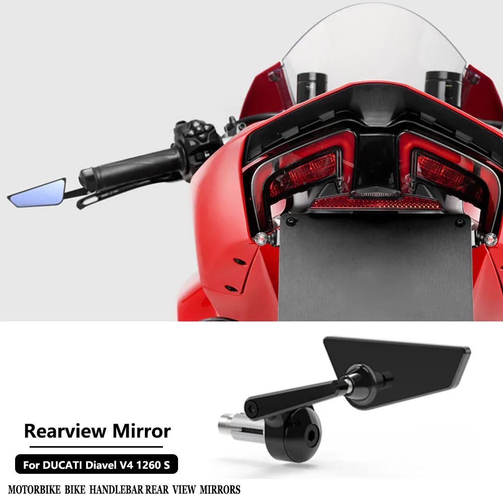 

Rétroviseur d'extrémité de barre de guidon de moto CNC noir, DUCATI Diavel V4 Diavel 1260 Diavel 1260 S 2019 2020 2021-2025