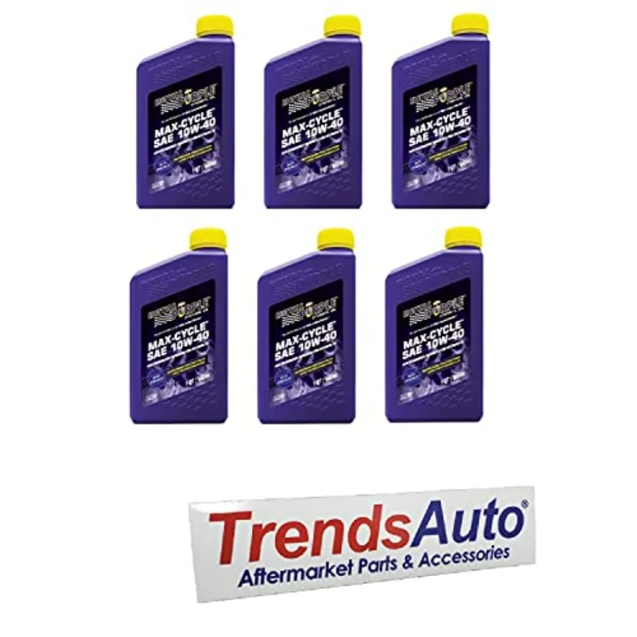 

Моторное масло Royal Purple 01315, 6 упаковок по 1 кварте, SAE 10W-40, высокопроизводительное, для мотоциклов и квадроциклов, в коробке Royal Purple с 1 бутылкой по 1 кварте