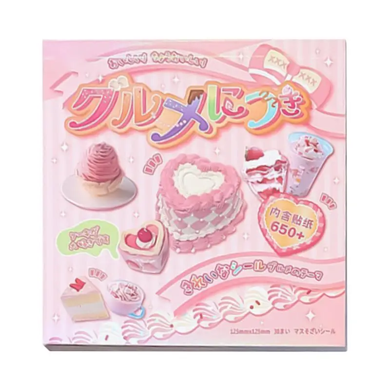 

30 sheets Ins Retro Cute Dessert Cake Decorative Stickers Book Scrapbooking Phone Case DIY Journal Collage Material Stickers